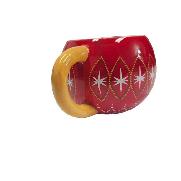 Harry & David Holiday Mug Red White Stars Ceramic Christmas Ornament Coffee Cup - Picture 2 of 8